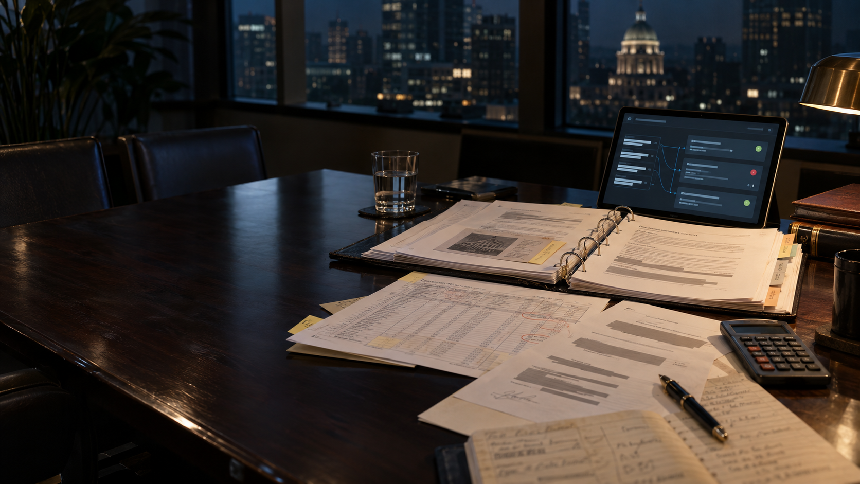 Confidential legal exhibits, financial records, and evidence review materials